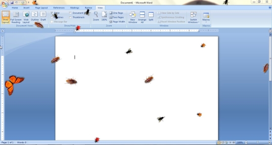 insects on desktop demo