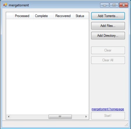 mergetorrent default window