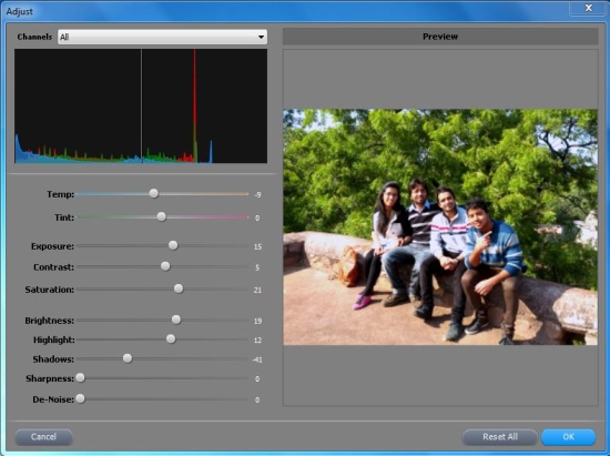 photoSun 14 channel adjustment