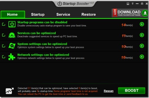 Anvi StartupBooster 01 Windows startup manager