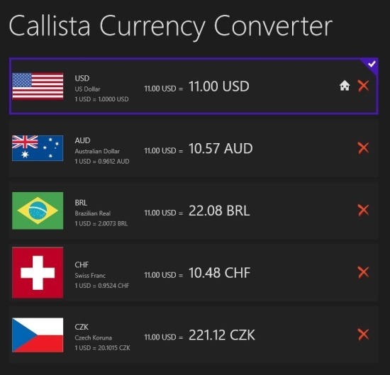 Callista Currency Converter