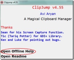 ClipJump 04 clipboard manager for Windows