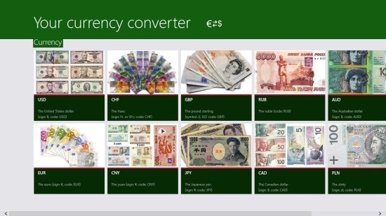 Currency Converter for Windows 8