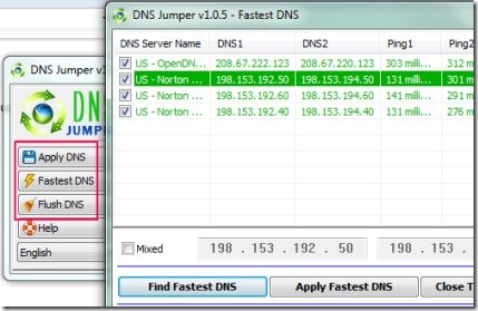 DNS Jumper 03 change dns settings