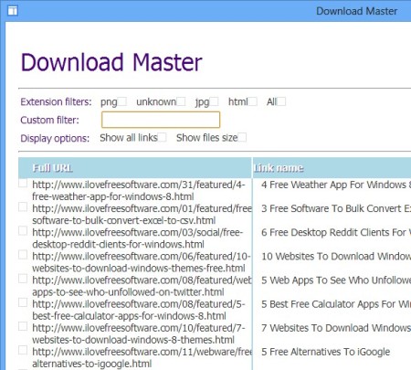 Download Master default window