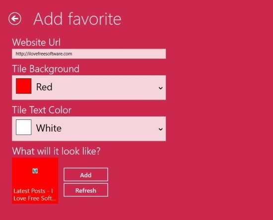 Favorites Folder app for windows 8