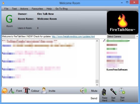 FireTalkNew chat session