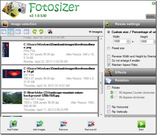 Fotosizer 01 batch resize photos