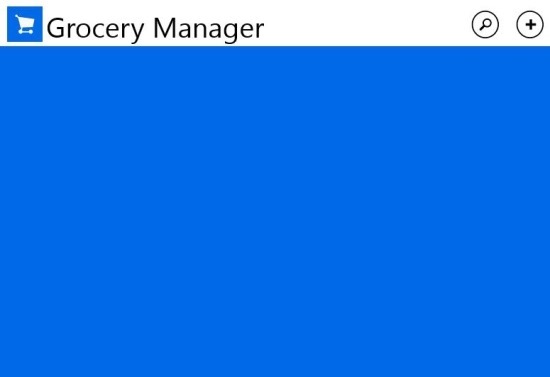 Grocery Manager App For Windows 8
