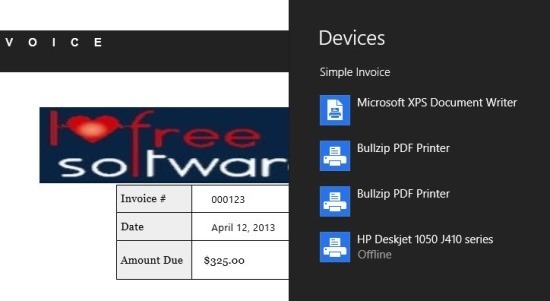 Invoice With Simple Invoice App For Windows 8