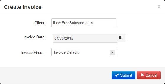 Invoico create invoice