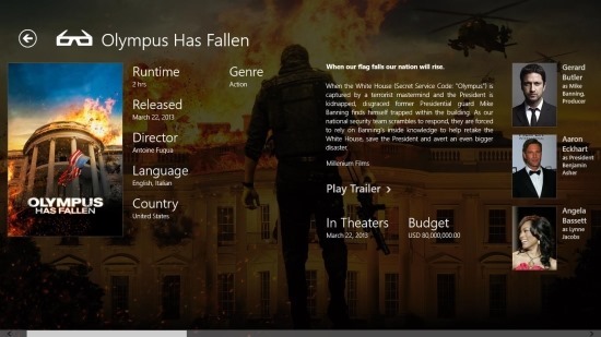 Live Mall Movies app For Windows 8