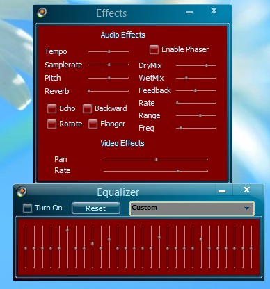 MRT Player effects equalizer