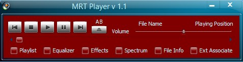 MRT Player main player window