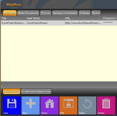 MakiPass default window