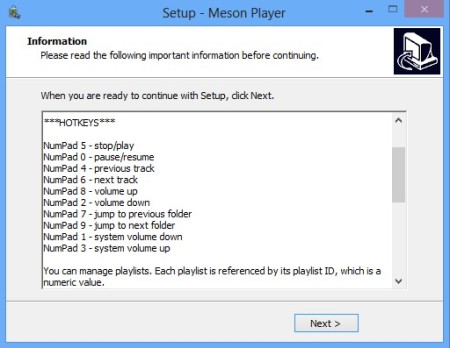 Meson Player instructions