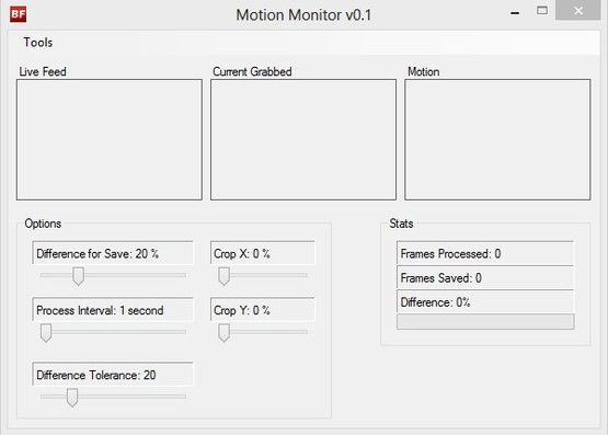 Motion Monitor default window