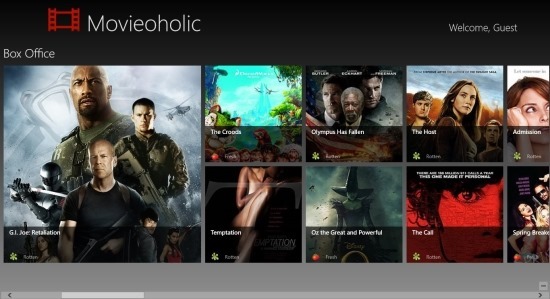 Movieoholic For Windows 8