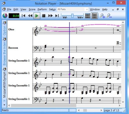 Notation Player playing songs