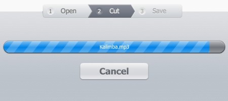 Online Audio Cutter cutting audio track