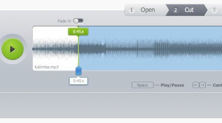 Online Audio Cutter default window