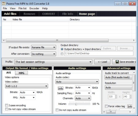 Pazera Video Converters Suite AVI To MP4 converter