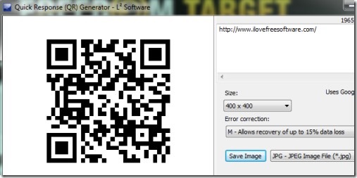 QRGen 01 generate QR codes