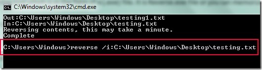Reverse Text File Contents 01