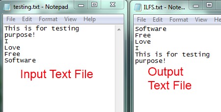 Reverse Text File Contents