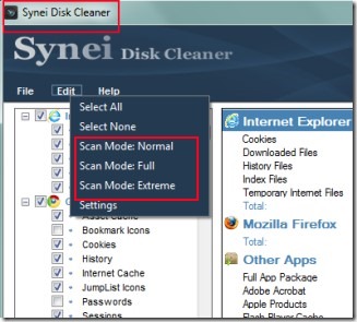 Synei Disk Cleaner 01 remove junk files