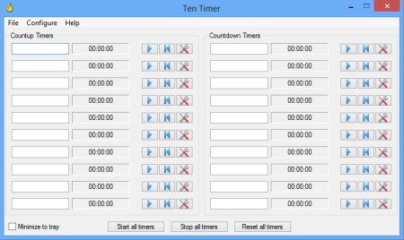 Ten Timer default window