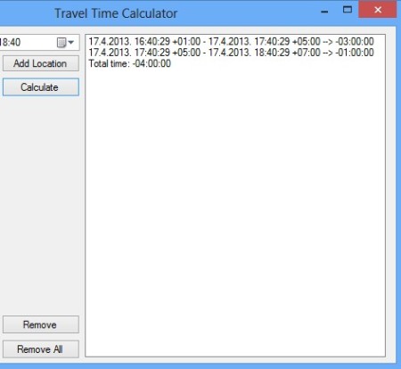 Travel Time Calculator calculation complete