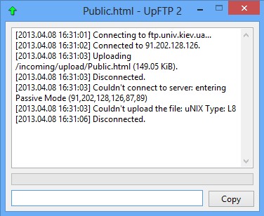 UpFTP default window