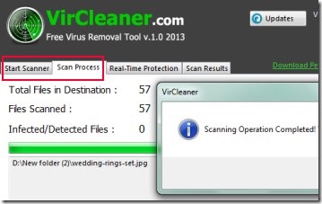 VirCleaner 01 free virus removal tool