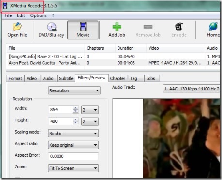 XMedia Recode 01 audio video converter