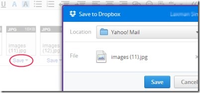 Yahoo Mail integrated Dropbox 03