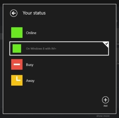 change status in windows 8