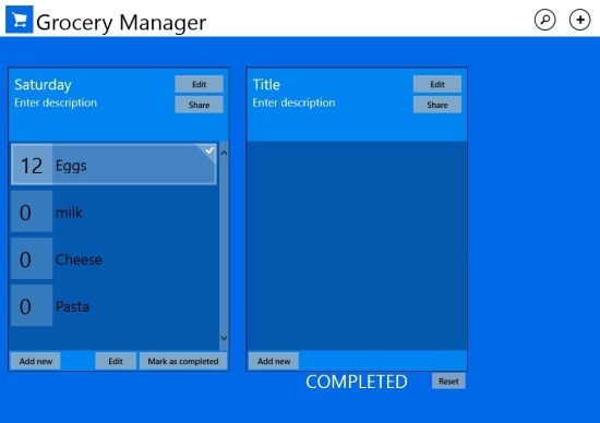 free Grocery Manager App Windows 8