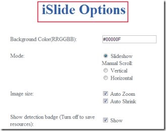 iSlide 02 create image slideshow