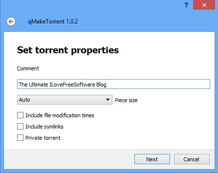 qMakeTorrent torrent propreties