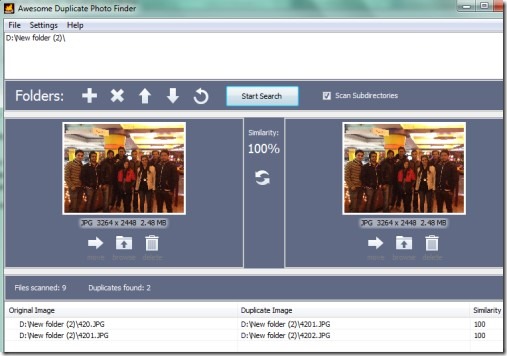 Awesome Duplicate Photo Finder 01 free software for removing duplicate photos