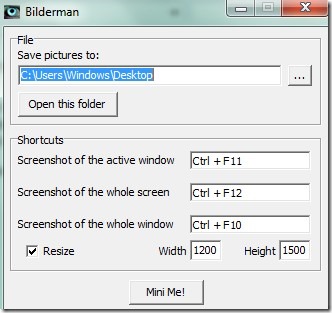 Bilderman 01 screen capturing software