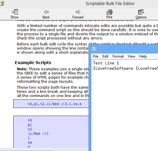 Bulk File Editor edited document
