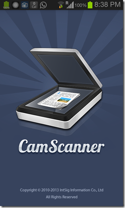 CamScanner Splash Screen