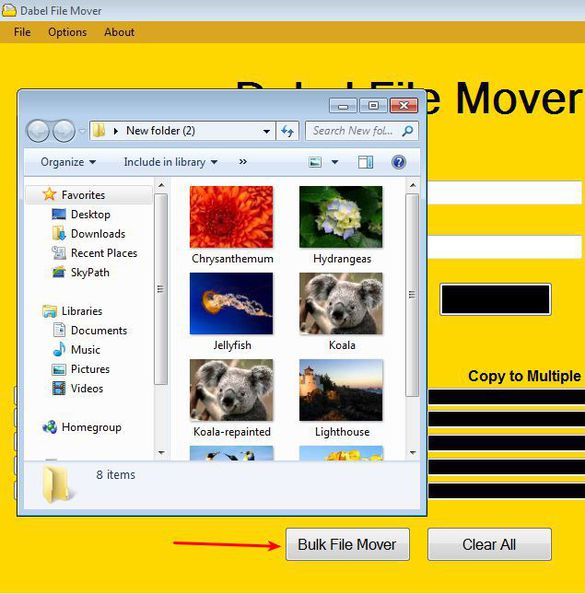 Dabel File Mover moved files