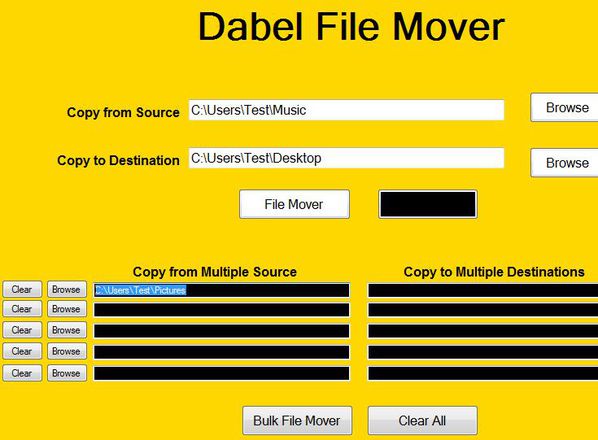 Dabel File Mover setting up