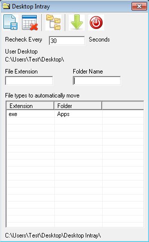 Desktop Intray free desktop organizer default window