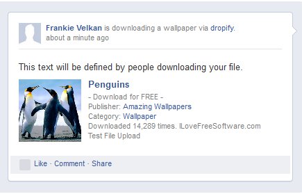 Dropify sharing file facebook