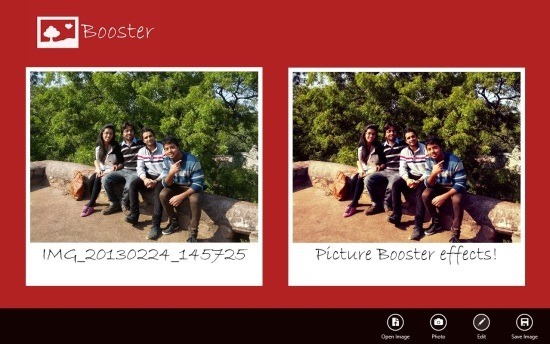 Free Picture Editor app For Windows 8 Picture Booster