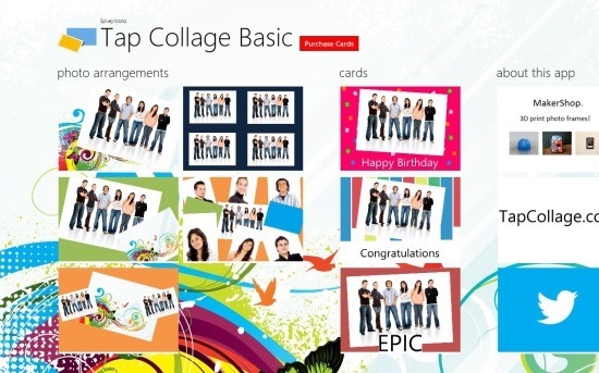 Free Windows 8 Collage App Tap Collage Basic